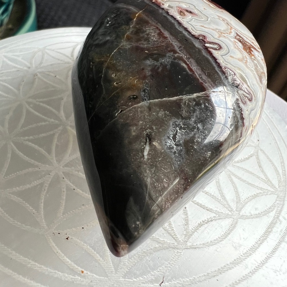 Mexican Crazy Lace Agate Teardrop Druzy Healing Crystal Stone Decor Meditation - Picture 13 of 13